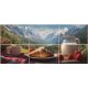 Tile Mural – French Alps Breakfast Scene with Croissant 