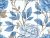 Blue floral ceramic tile mural with leaves and brown branches