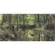 Ceramic tile mural with forest creek, rocks and trees