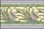 Art nouveau Iris flower patterned border tile