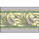 Art nouveau Iris flower patterned border tile