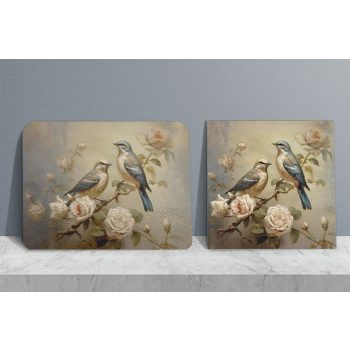 Birds on the rose tree - kitchen set