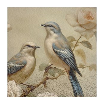 Birds on the rose tree - kitchen set
