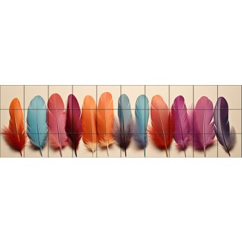 Madártoll mintás mozaik csempe