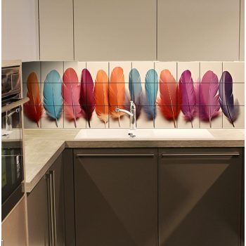 Madártoll mintás mozaik csempe