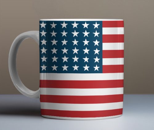 USA zászló mintás bögre