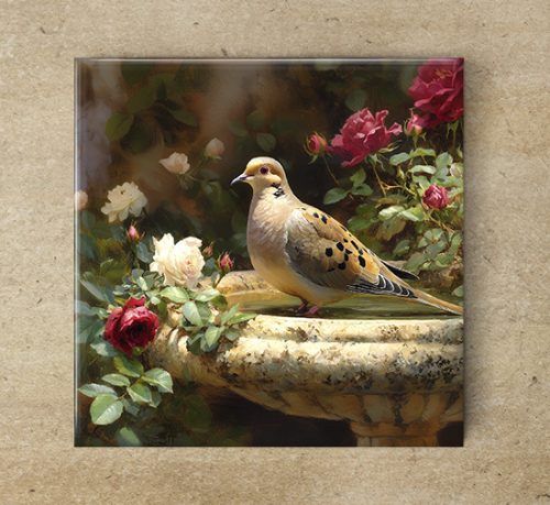 Ceramic tile mural - birds dove