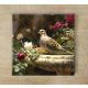 Ceramic tile mural - birds dove