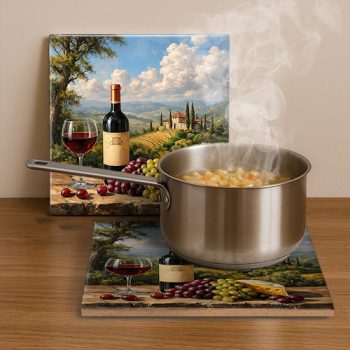 Ceramic tile mural - drink - Wine tasting table 