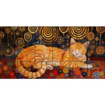 Ceramic tile mural - Cats and dogs II. Ceramic tile mural - Cats and dogs II.