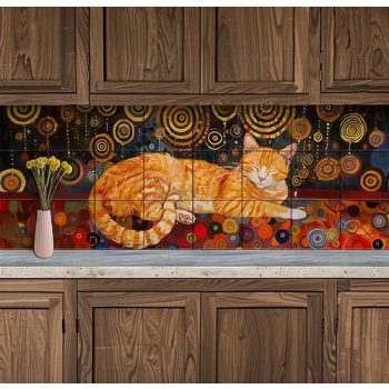 Ceramic tile mural - Cats and dogs II.