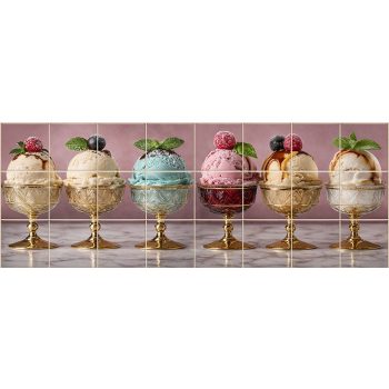 Fagylalt mintás konyhai csempe