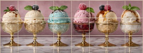 Ceramic tile mural - african animals 