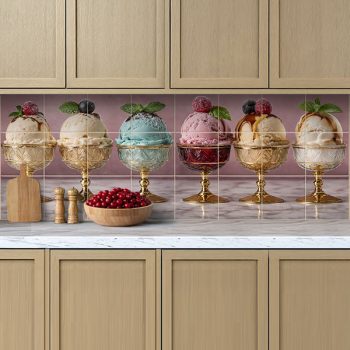 Ceramic tile mural - african animals 