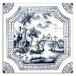Tile mural - Delft blue tiles 