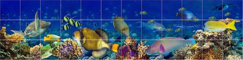 Tile mural - coral reef II. 