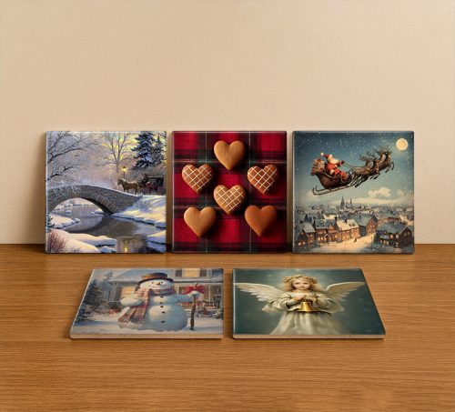 Ceramic tile mural - children playing snowball 