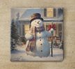 Ceramic tile mural - children playing snowball 