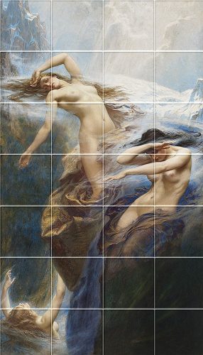 Ceramic tile mural - Mountain fog 