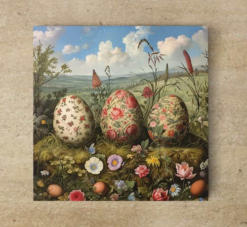 Húsvéti tojás mintás edényalátét csempe