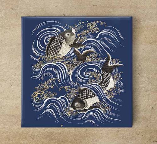 Carp fish - ceramic tile trivet
