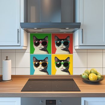Ceramic tile mural - pop art -woman face