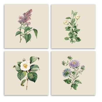 Csempe szett - virágok I. (4 db csempe) 