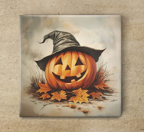 Halloween pumpkin - tile trivet