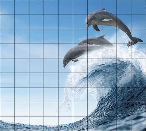 Fürdőszoba csempe mozaik delfines 200 x 140 cm