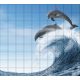 Tile mural - water world - curious dolphins 