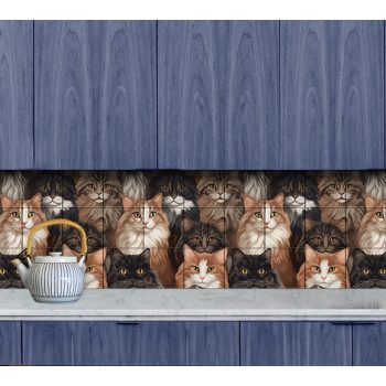 Ceramic tile mural - Cats and dogs II.