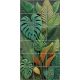Tropical leaves ceramic tile mural with monstera and banana leaves