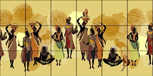 Dekorcsempe - Afrika népei III. (91x45cm)