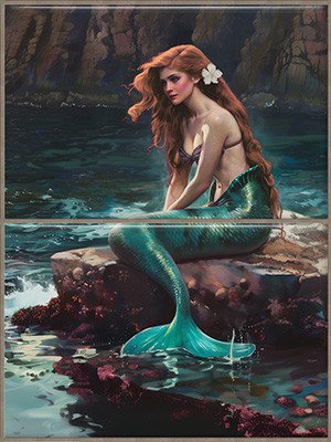 Ceramic tile mural - Little Mermaid