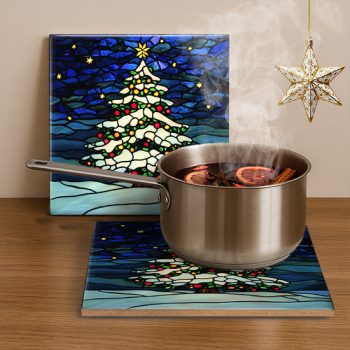 Christmas tree - tile trivet