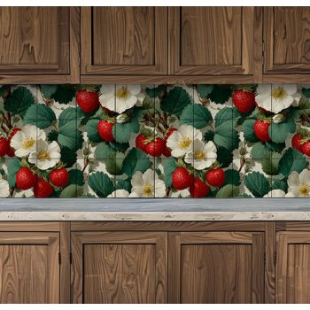 Ceramic tile mural - strawberry