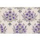 Vintage lavender tile mural
