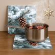 Pine tree with cone - tile trivet
