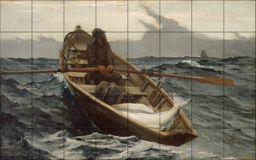 Fog warning - ceramic tile mural
