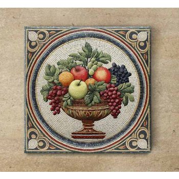 Edényalátét csempe - gyümölcstál mozaik