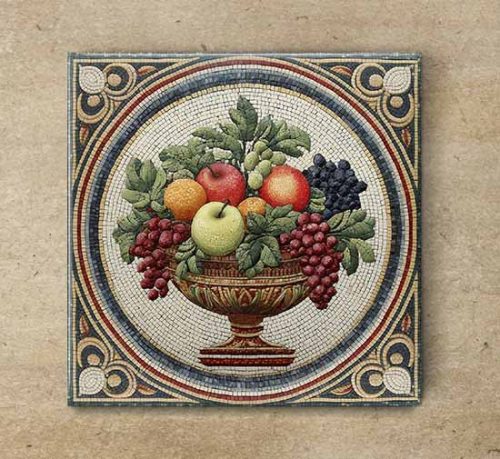 Fruit bowl mosaic - ceramic tile trivet