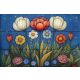 Ceramic tile mural - wild flowers