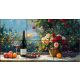 ceramic tile mural with garden sunset wine and roses