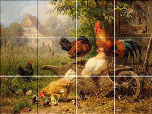 Tile mural - farm 1. 