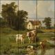 Ceramic tile mural - cows on the field