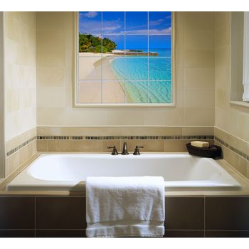 Ceramic tile mural - azure sea
