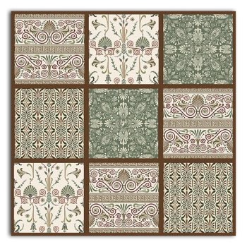 Ceramic tile mural - motif - vintage mosaic  