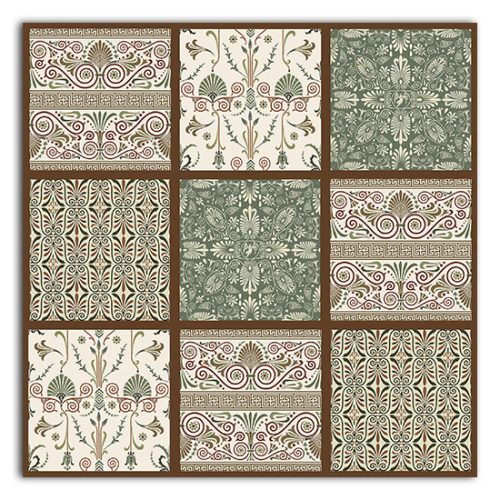 Ceramic tile mural - motif - vintage mosaic  