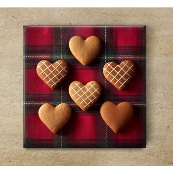 Gingerbread hearts - tile trivet Gingerbread hearts - tile trivet