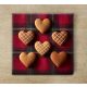Gingerbread hearts - tile trivet